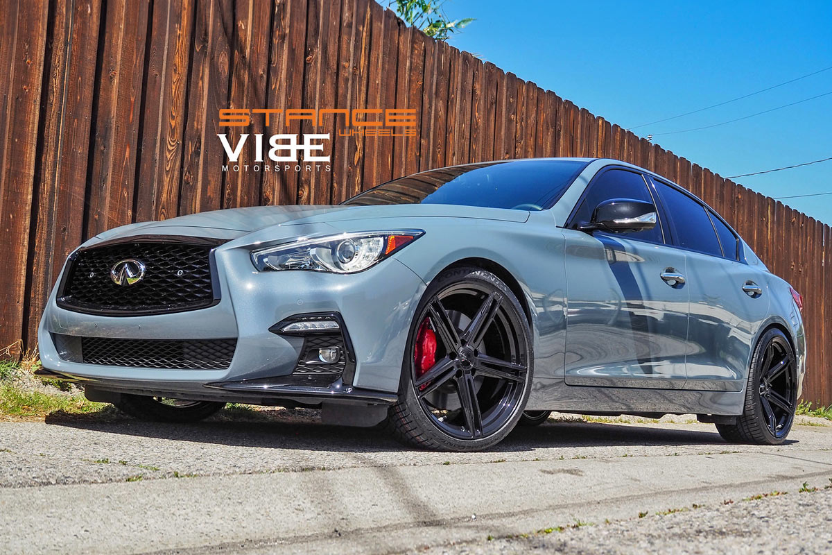 Infiniti Q Rs Sf Gloss Black Stance Wheels